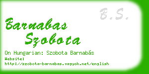 barnabas szobota business card