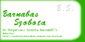 barnabas szobota business card